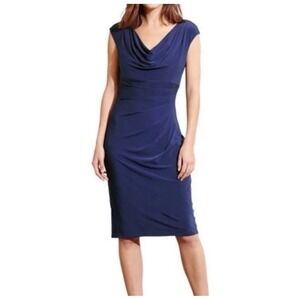 Lauren Ralph Lauren Women's 10 blue‎ violet Sleeveless Sheath shape Dress Career
